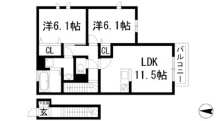 セジュール東宝塚の物件間取画像